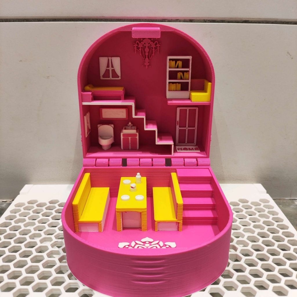 pocket doll house / doll house playset / mainan rumah boneka mini