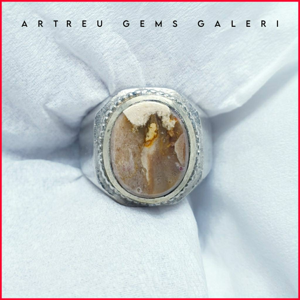 Batu Fokay Gambar ( Semar ) | COD Bisa | Cincin Batu Akik Ring 5-10