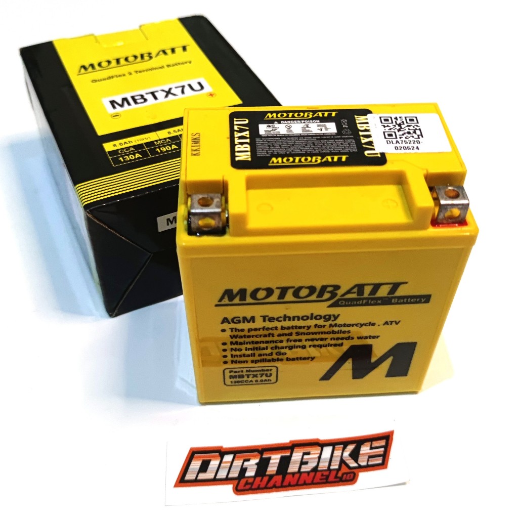 Aki Motobatt Baterai Motobatt GEL MBTX7U KLX BF 150 KLX 250 R25 CBR 250 NMAX CRF 250 XMAX VESPA
