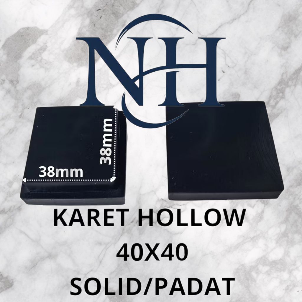 KARET KAKI KURSI MEJA HOLLOW 4X4 PADAT/Karet tapak kaki /Karet alas kaki meja/kursi hollow