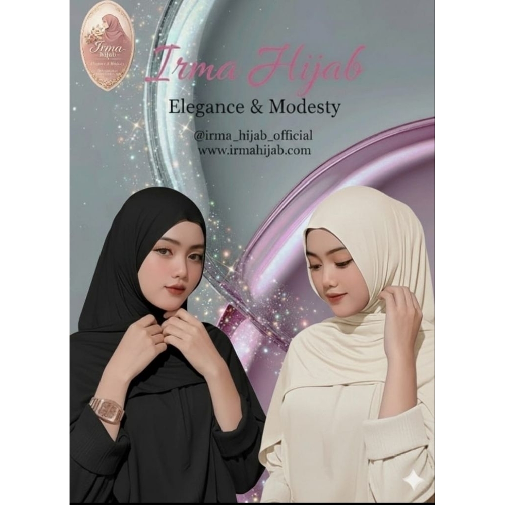 Irma hijab - pasmina inner oval snap Jersey premium Hijab instan pasmina