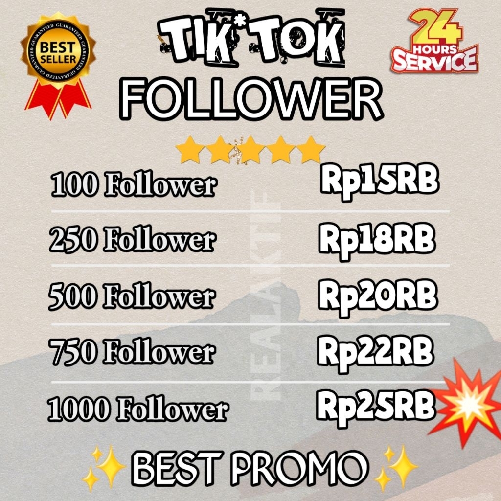 Followers TikTok - Real Aktif, Aman, Cepat, Permanen