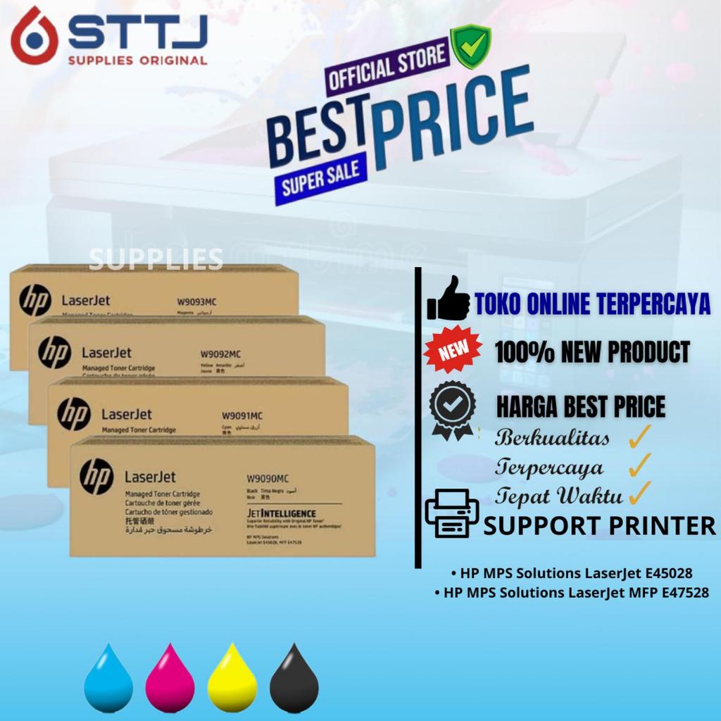 Cartridge Toner Laserjet HP W9090MC W9091MC W9092MC W9093MC 1Set For Printer LaserJet E45028, MFP E4