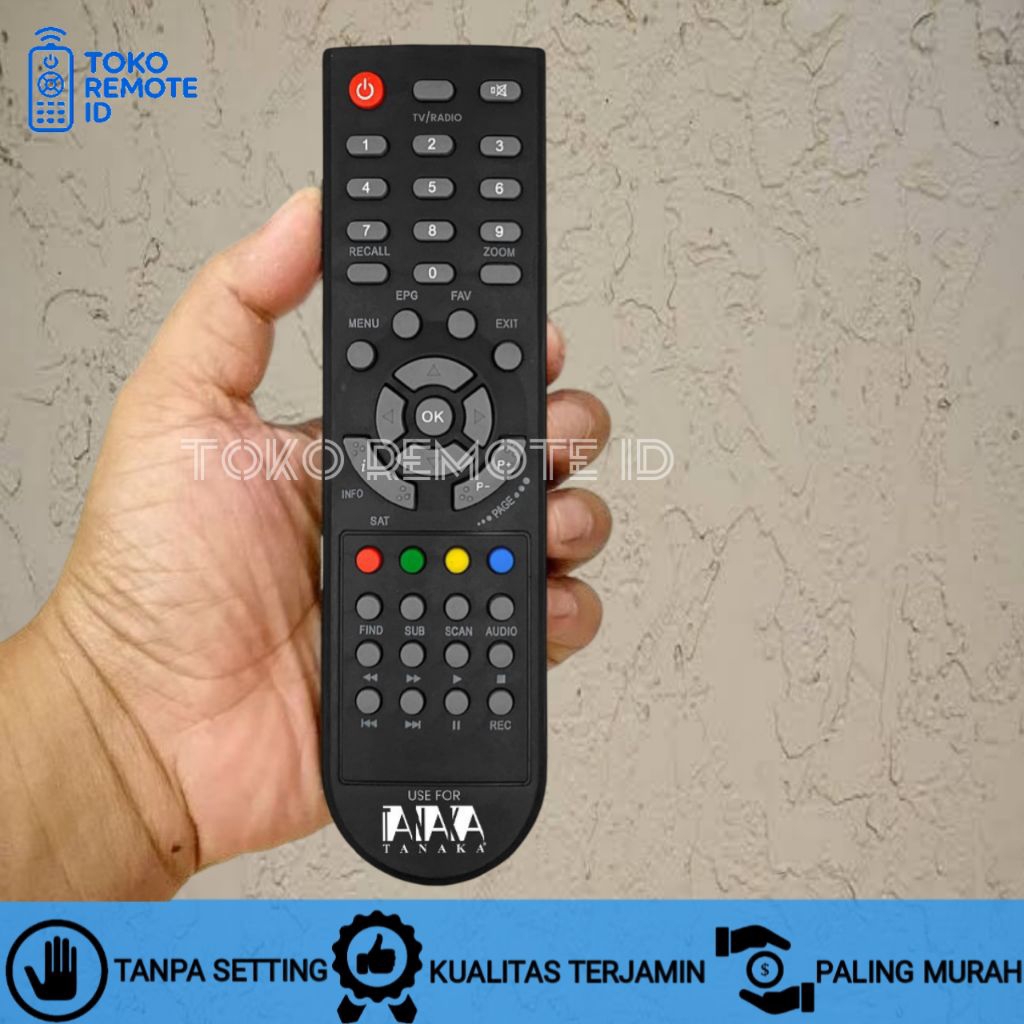 Remot Remote Receiver Parabola Tanaka Nusantara TN-01 4K HD /Transvision Nusantara HD KU / C Band