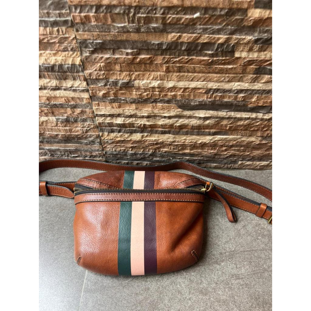 Prelove | Fossil Brenna Belt Bag Brown Stripe