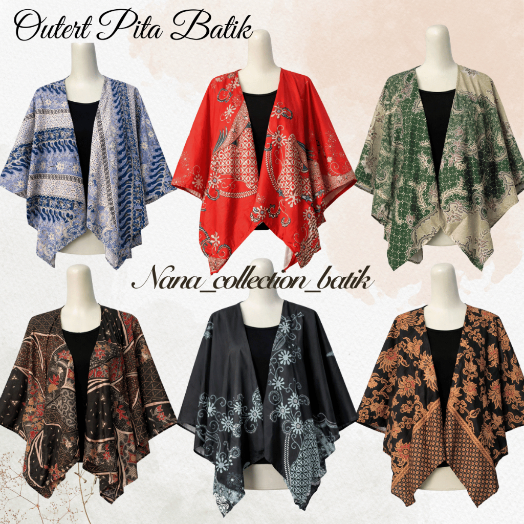 Cardigan batik wanita modern model lengan batwing bahan katun adem baju kondangan wanita terbau