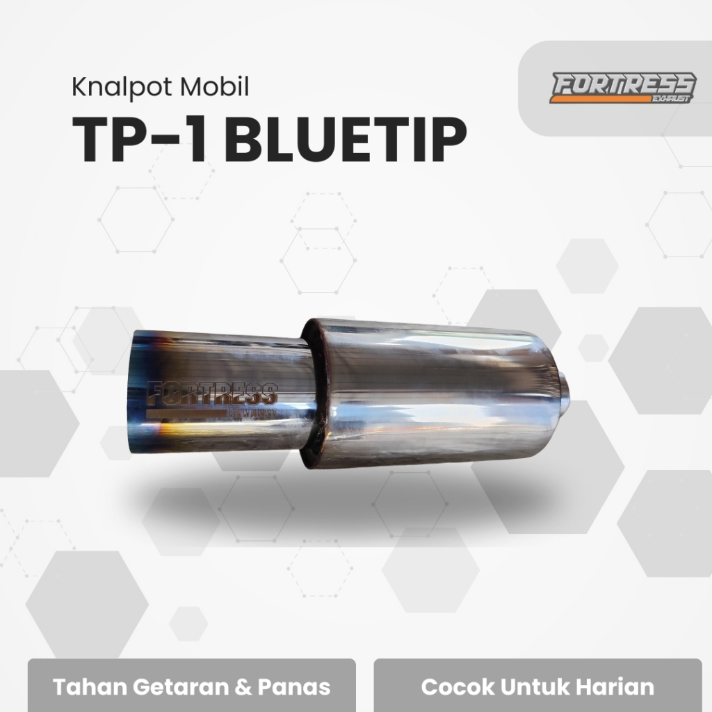 Knalpot Mobil Racing TP-1 Blue Tip Brio Jazz Yaris Avanza Dll - Bass Kering/Bulat (Free Laser Nama)