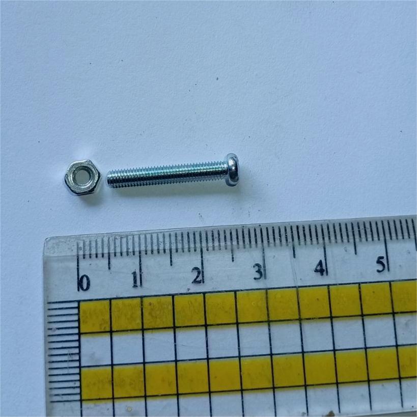 BAUT + MUR ukuran 3mm . panjang 6mm sampai 60 mm