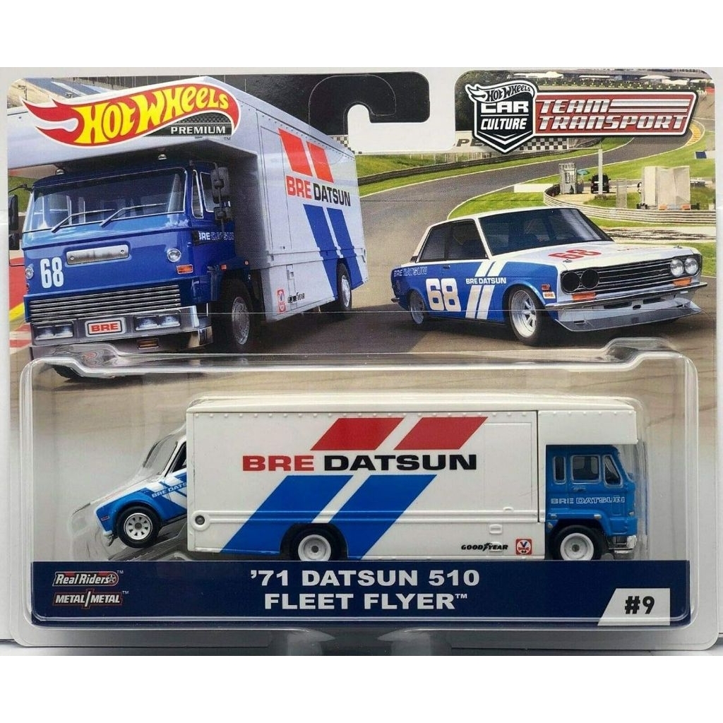 Hot Wheels Team Transport 71 DATSUN 510 + FLEET FLYER
