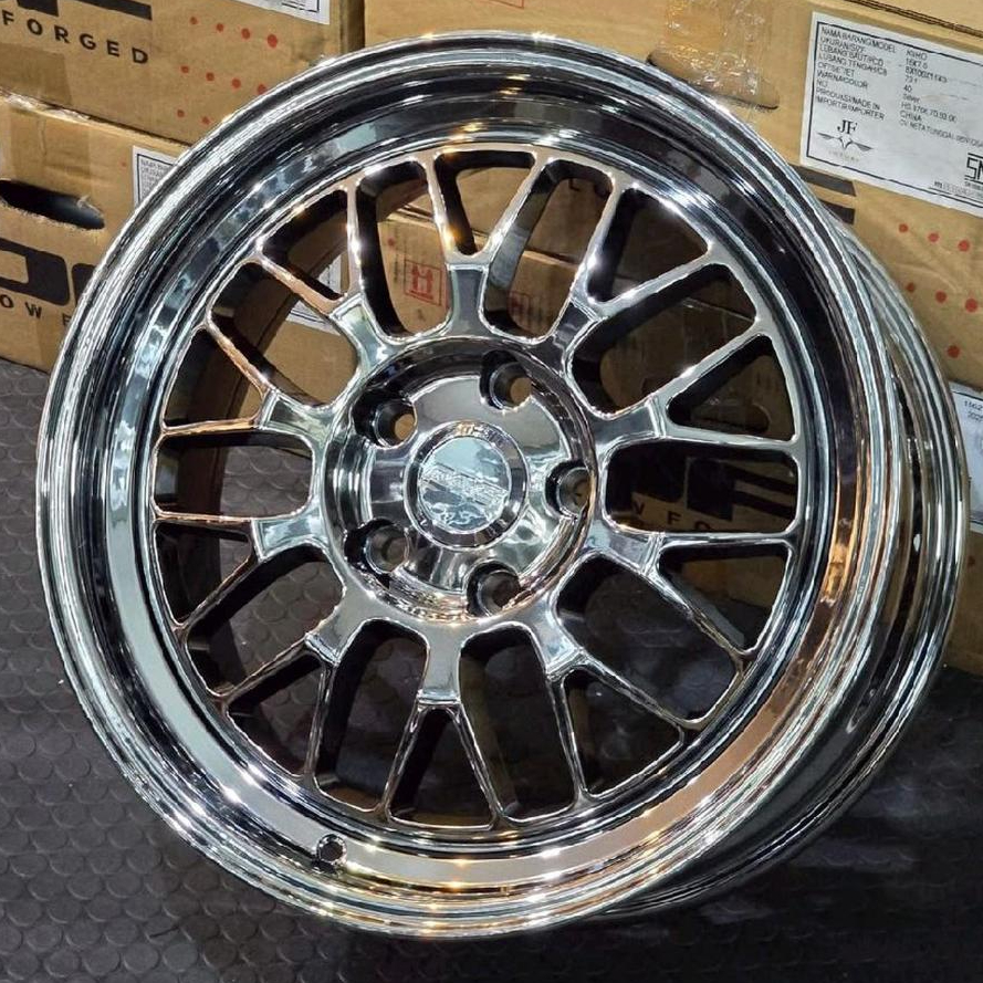 velg rays 21a black crome ring 17 lebar 7,5 pcd 5x114,3 Ofset 40 Black Chrome Kijang Innova Reborn Z