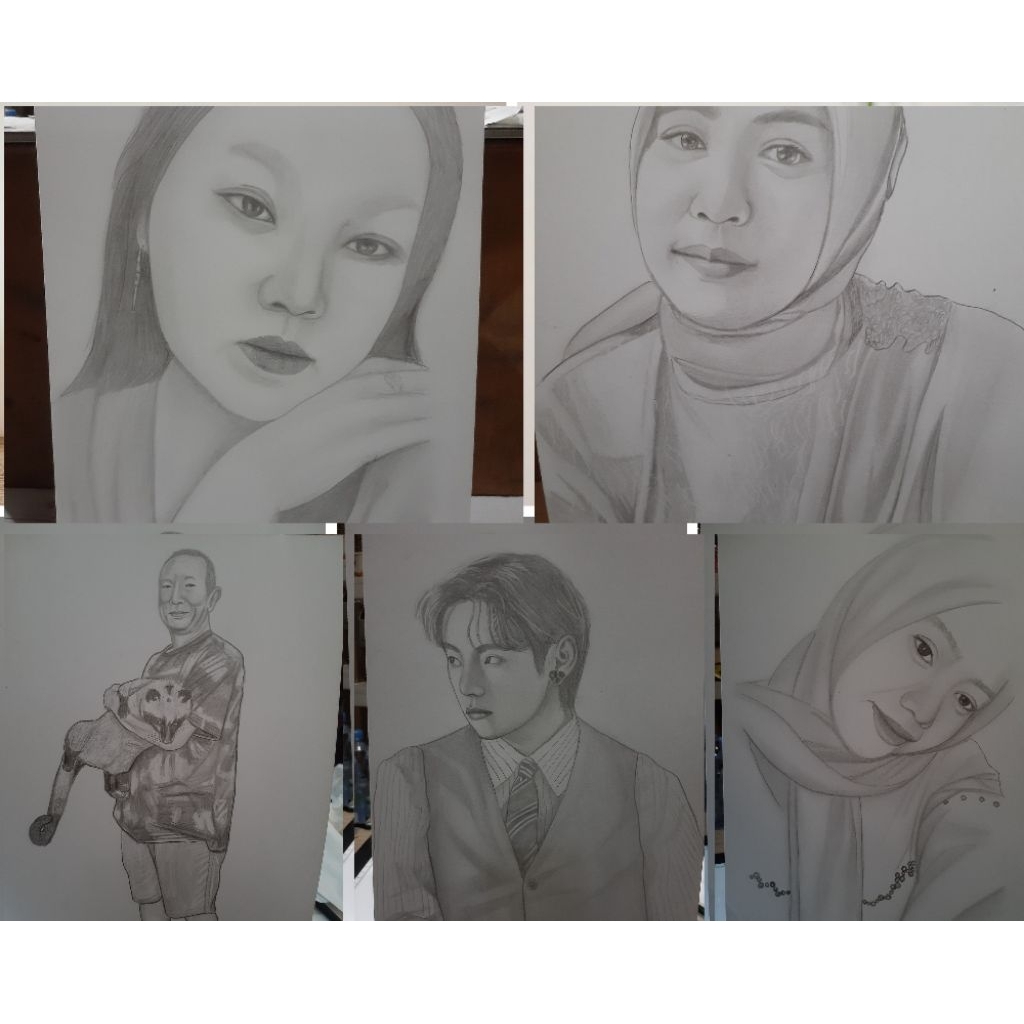 SKETSA WAJAH MURAH A4 arsiran tipis Alus