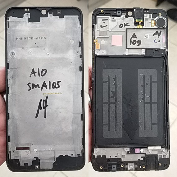 Frame Tatakan LCD Samsung Galaxy A10 SM-A105G Original Copotan Frame Bezel Samsung A10 A105 Tulang T