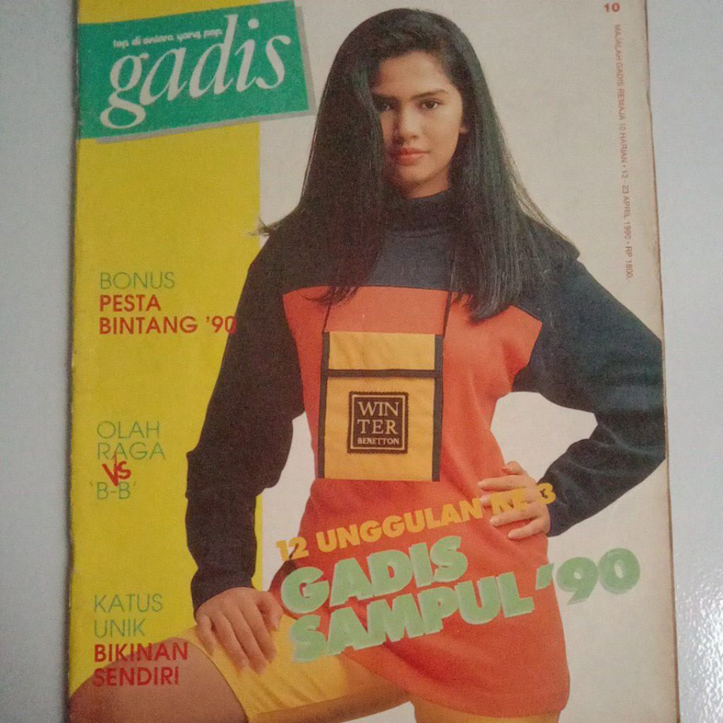 Majalah Gadis Tahun 1990 Cover Cynthia Risjad