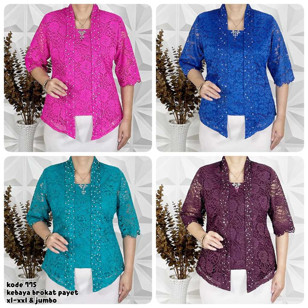 775 / BLUS KEBAYA BROKAT ATASAN KEBAYA BRUKAT BLUS KUTU BARU BRUKAT