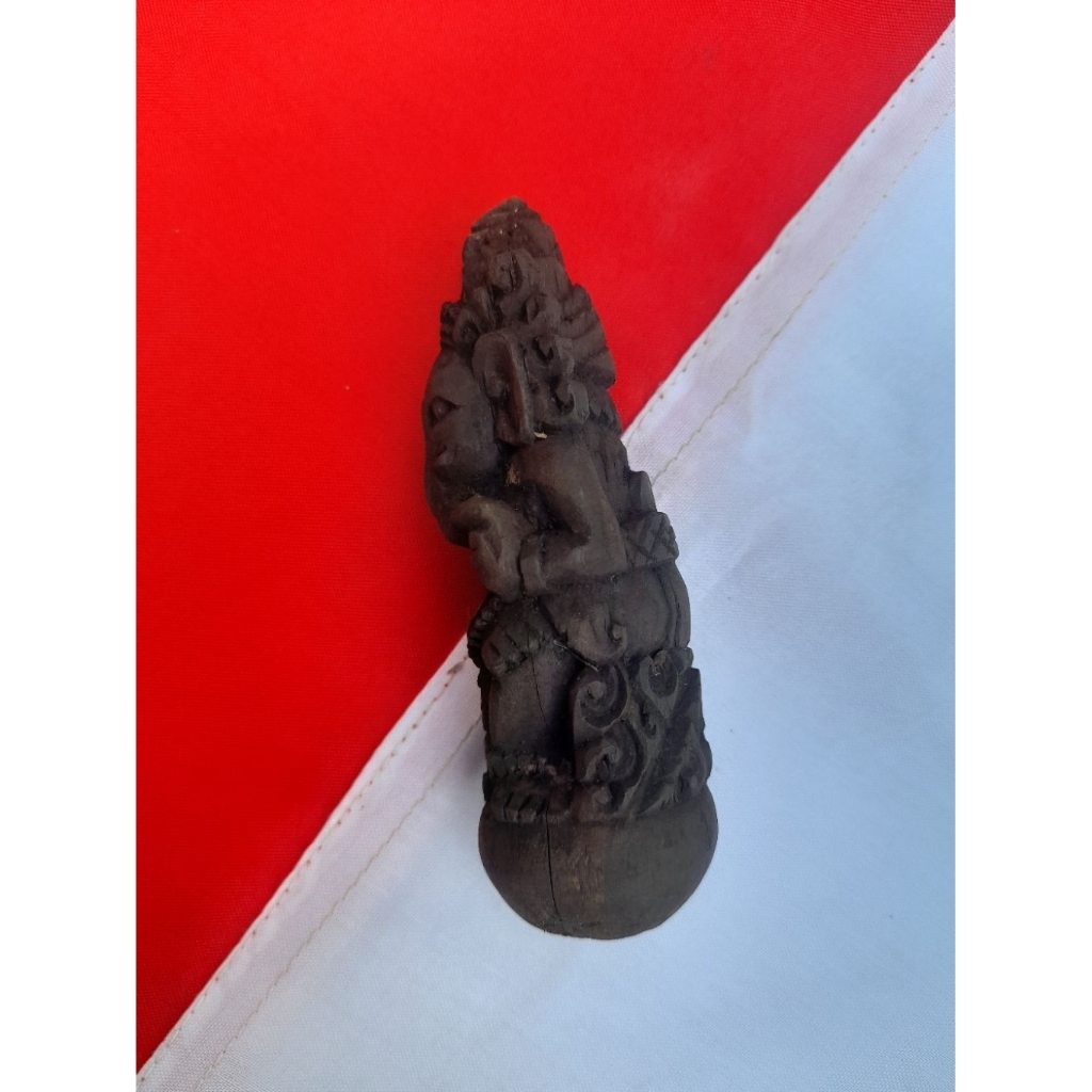 Handle keris motif GANESHA kayu tua [ Deder keris [ Gagang keris no 154