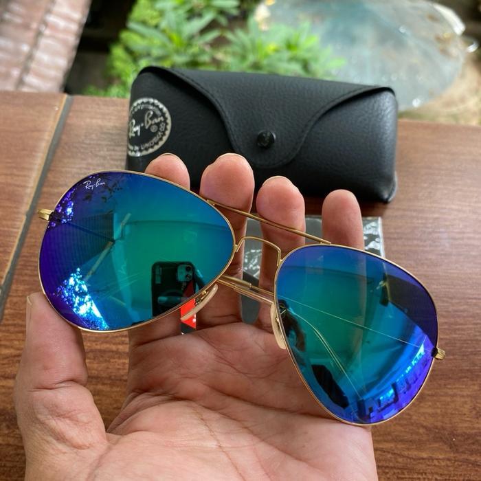 Kacamata RayBan Aviator Original RB3026 Large Metal 112/69 Kaca Biru