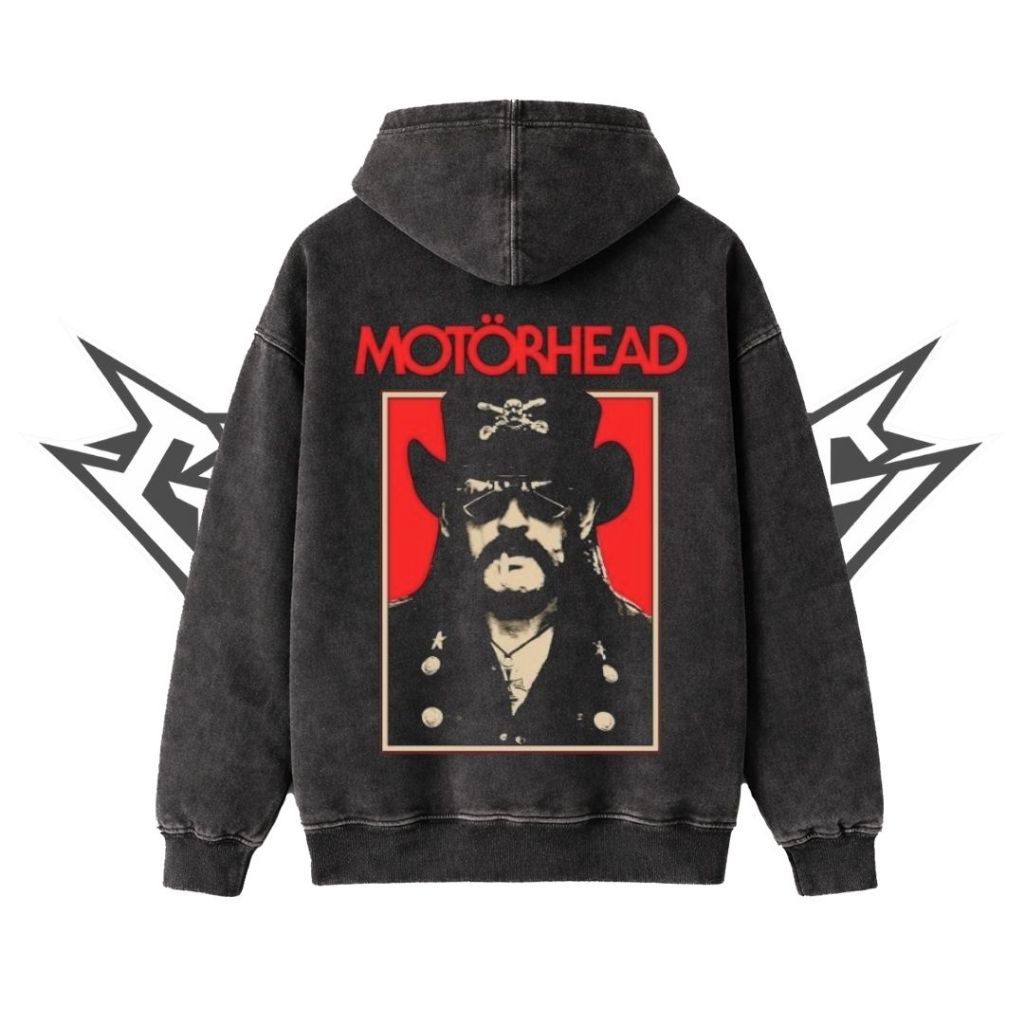 Glatosphere "Motorhead" Stone Wash Hoodie | Washing | Jaket | Hoodie Band