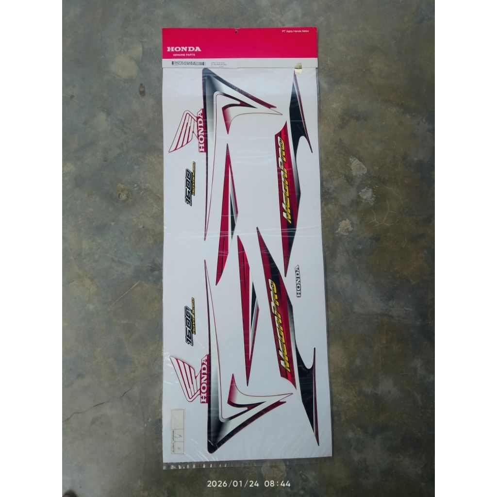 striping Megapro Primus 2006 merah original Honda part