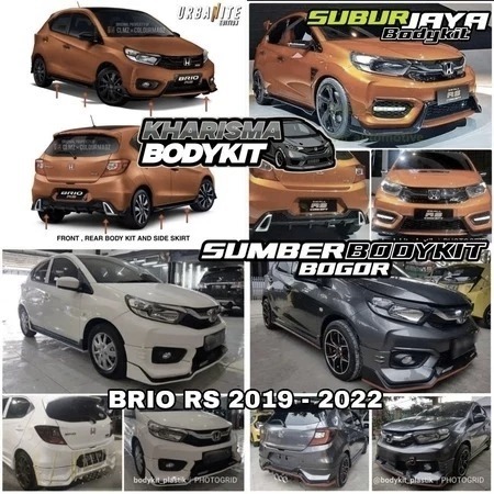 BODYKIT BRIO RS TAHUN 2019 - 2022 SEMUA MODEL BODYKIT ALL NEW HONDA BRIO RS URBANITE TX STYLE MOBIL