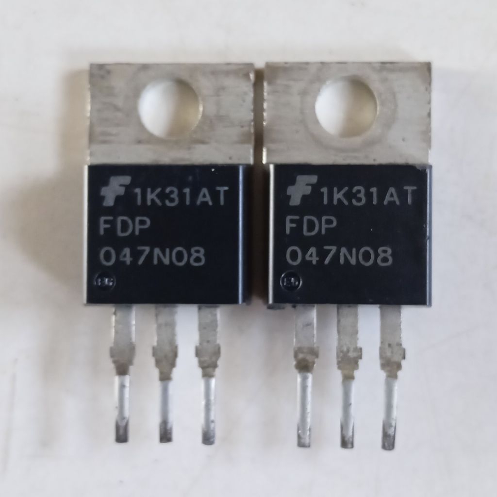 MOSFET FDP047N08 ( 164A 75V ) Cabutan Original Sudah Lulus Tes Normal Harga 1 Pcs