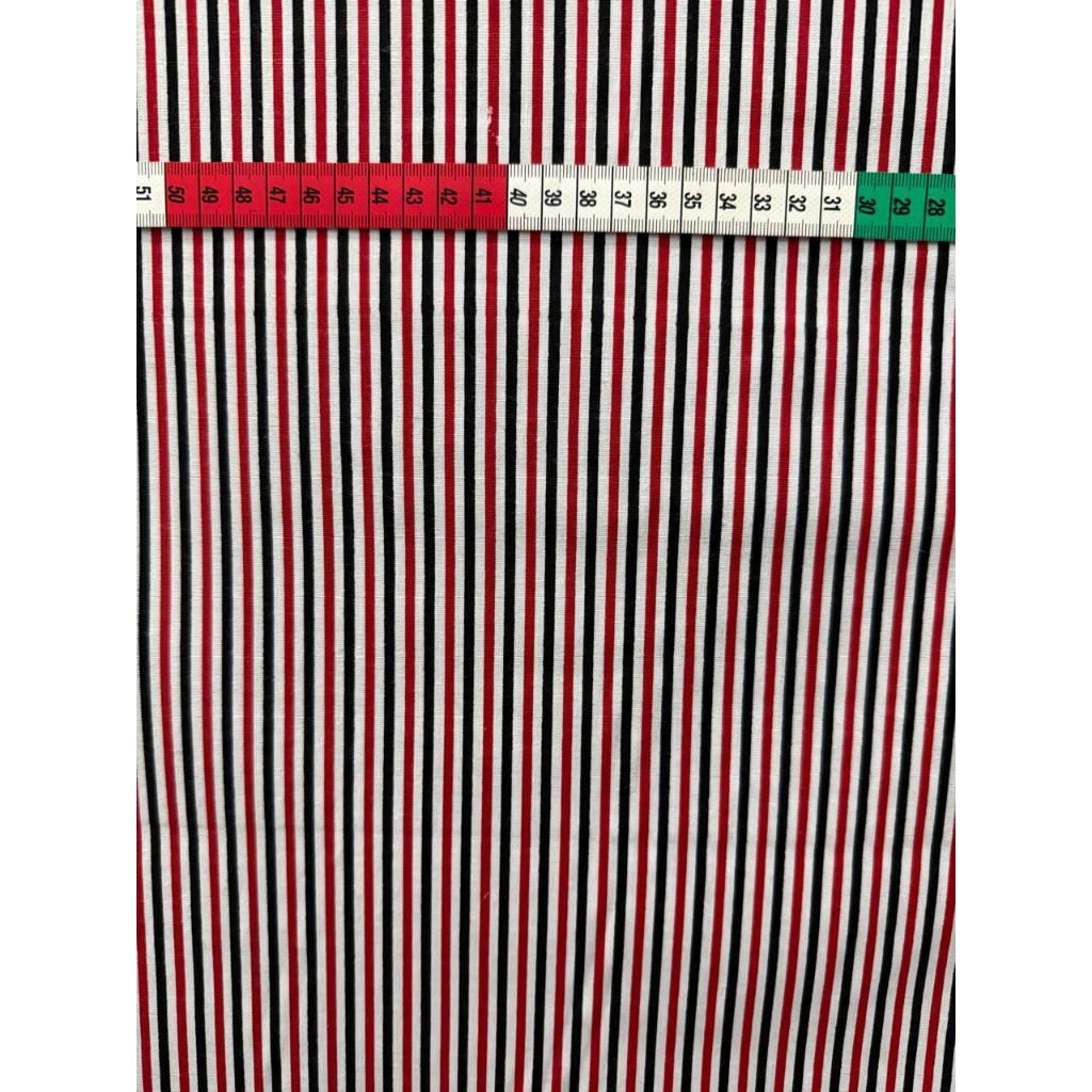 kain katun motif salur lebar kain 150cm