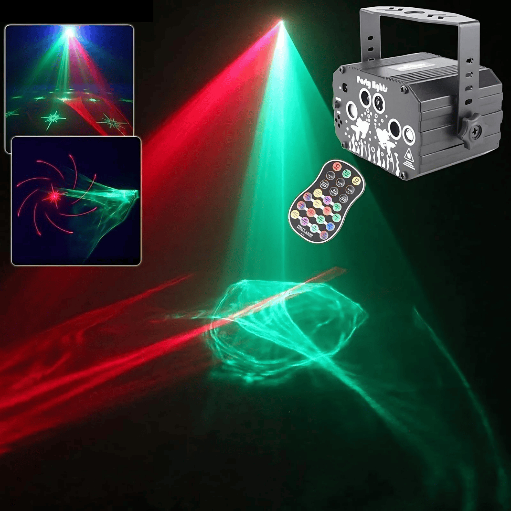 Lampu Panggung Laser Projector USB LED Lampu Sorot Panggung RGB Laser Proyektor Disco Party Lighting