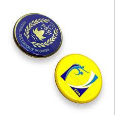 Koin Toss Wasit Sepak Bola PSSI Diameter 3cm Logam Kuningan Cetak Dua Sisi