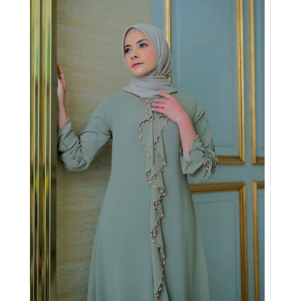 NAZMA DRESS by JAVINA OFFICIAL  /  GAMIS NASMA LUXURY BY JAVINA  /   NAZMA BEADS JAVINA  /  GAMIS LE
