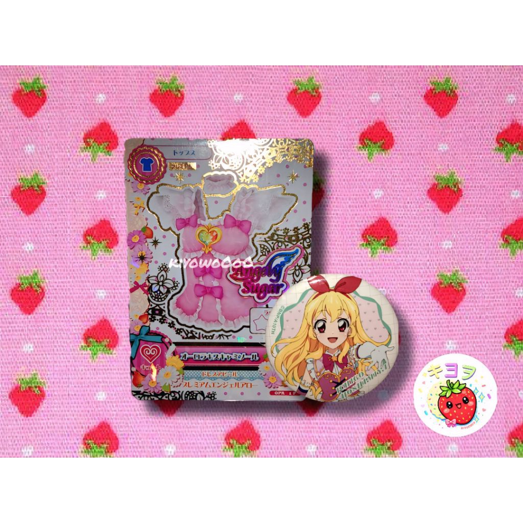 Kartu Aikatsu Premium Angely Sugar Tops Aurrora Kiss Versi Japan Card + Pin Ori Japan Ichigo [Baca D