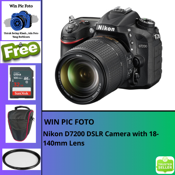 Nikon D7200 DSLR Camera with 18-140mm Lens / D7200 BODY ONLY