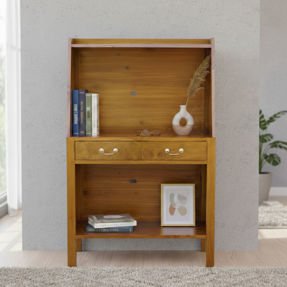 Meja Belajar Kayu Jati Minimalis Scandinavian Modern