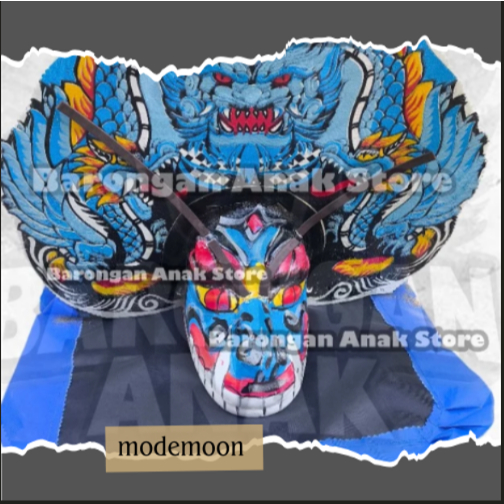 NEW PRODUK BARU TG BIRU Barongan Barongan Devil Biru Spon Ukuran Tanggung Free Kemul Untuk Anak anak