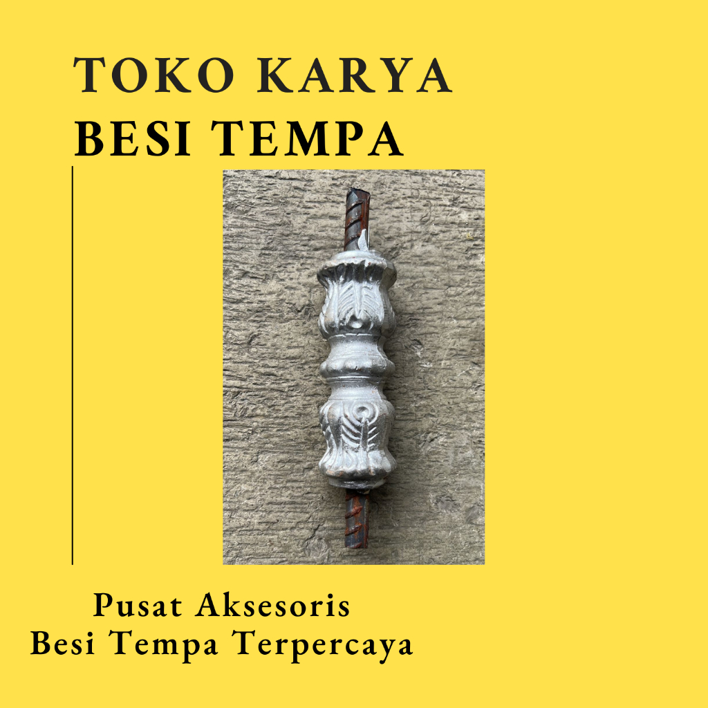 Ornamen Pagar Besi Lampion Kombinasi Jari 03 / Aksesoris Pagar Besi dan Tralis / Aksesoris Besi Temp