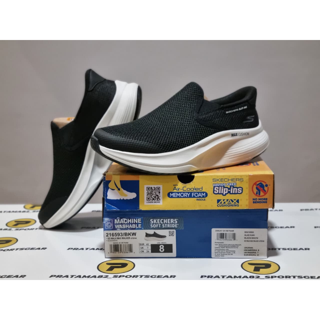 SIZE 43 ( 27.5 CM ) - ORIGINAL ASLI SKECHERS SLIP-INS GO WALK MAX WALKER ON GOODYEAR SEPATU PRIA OLA