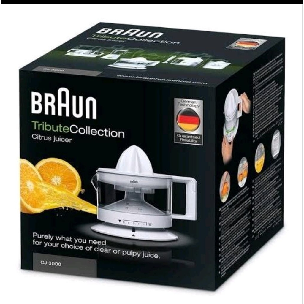 BRAUN TRIBUTE COLLECTION CITRUS JUICER CJ 3000 ORIGINAL