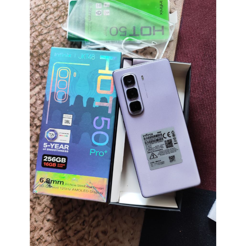 Infinix HOT 50 Pro+ RAM 16GB ROM 256GB AMOLED 120Hz NFC Fast Charge Fullset
