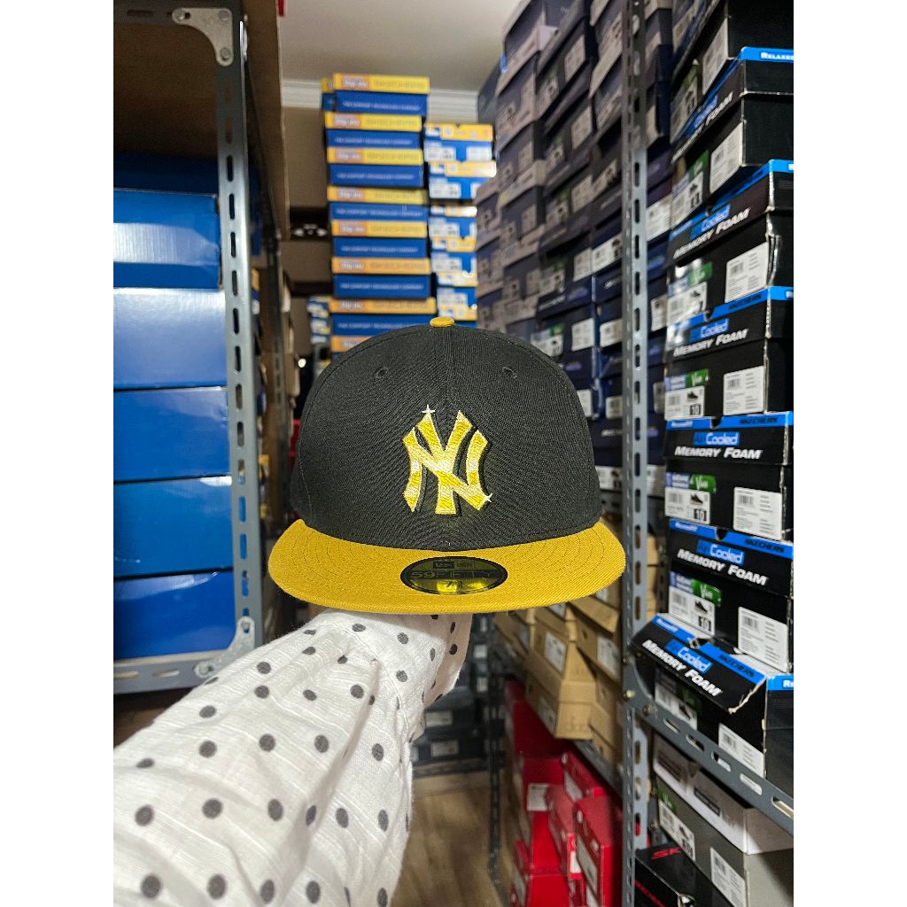 SPECIAL EDITION 59FIFTY TOPI SNAPBACK NY NEYYAN BLACK-YELLOW CAPS ORIGINAL NRA60750843