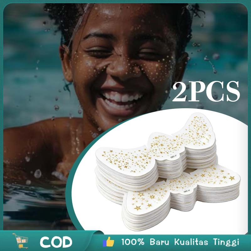 2pcs Tato Stiker Wajah Stiker Wajah Karnaval Stiker Wajah Glitter Stiker Wajah Bintik Emas Stiker Wa