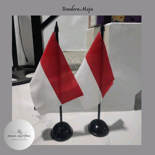 BENDERA MERAH PUTIH MEJA / BENDERA MEJA MERAH PUTIH + TIANG KAYU