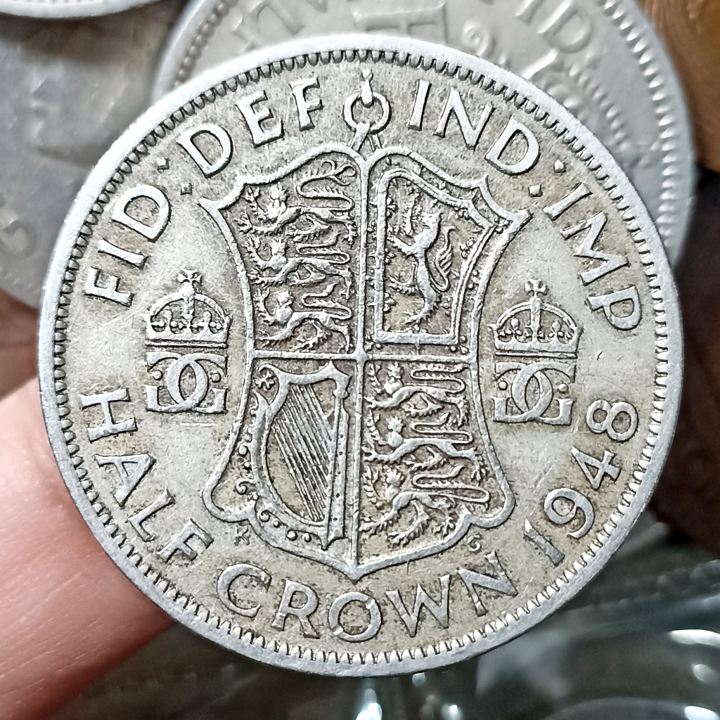 Koin Kuno Inggris (United Kingdom) Half Crown Tahun 1948
