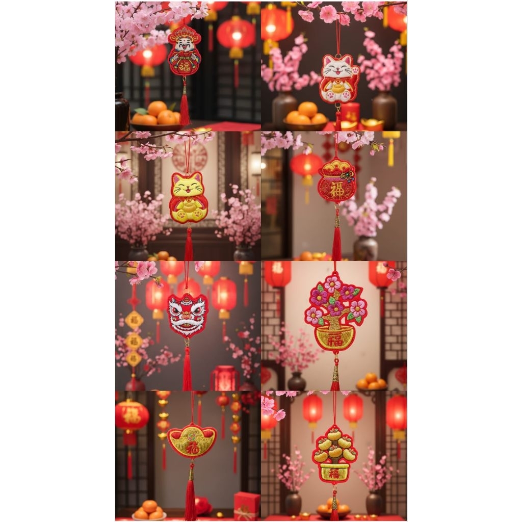 Gantungan dekorasi imlek | Gantungan dinding imlek | Gantungan bunga dekorasi imlek