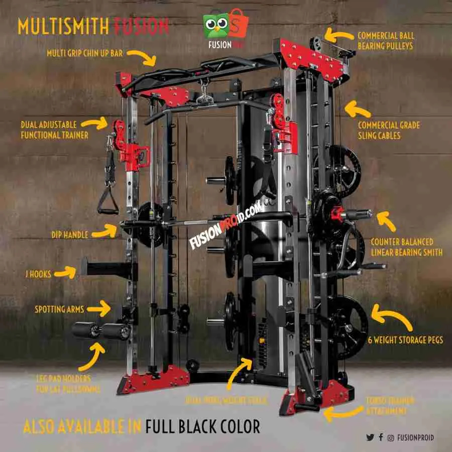 Multi Smith Machine Home Gym System BK-3058 Alat Fitnes Rumahan Home Gym Fusion BK3058