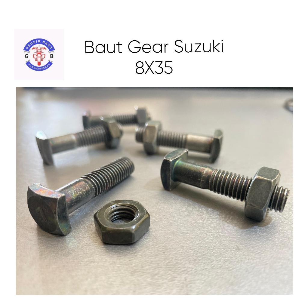 Baut Gear Belakang Suzuki 8x35 Kepala Kotak / Baut Gir Belakang Suzuki