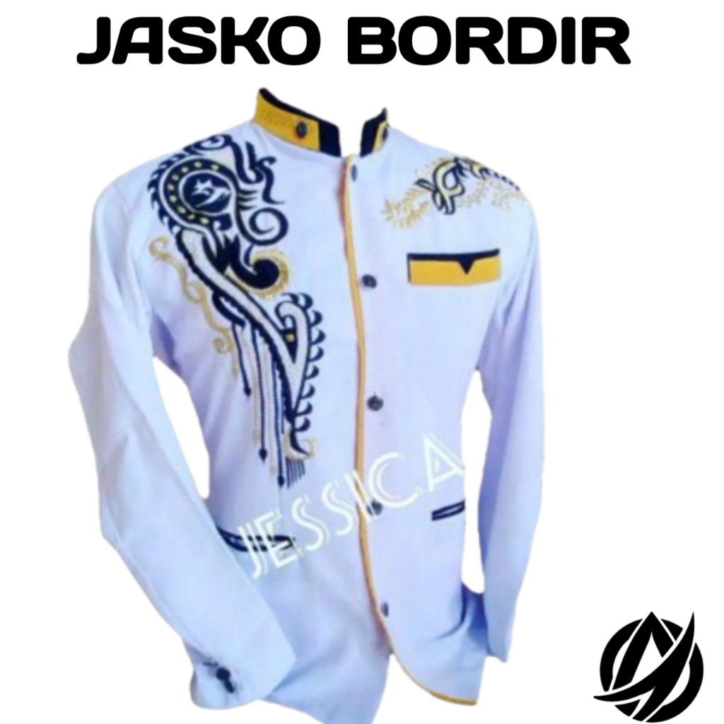Baju Koko Jasko Jas Koko Bordir Lengan Panjang