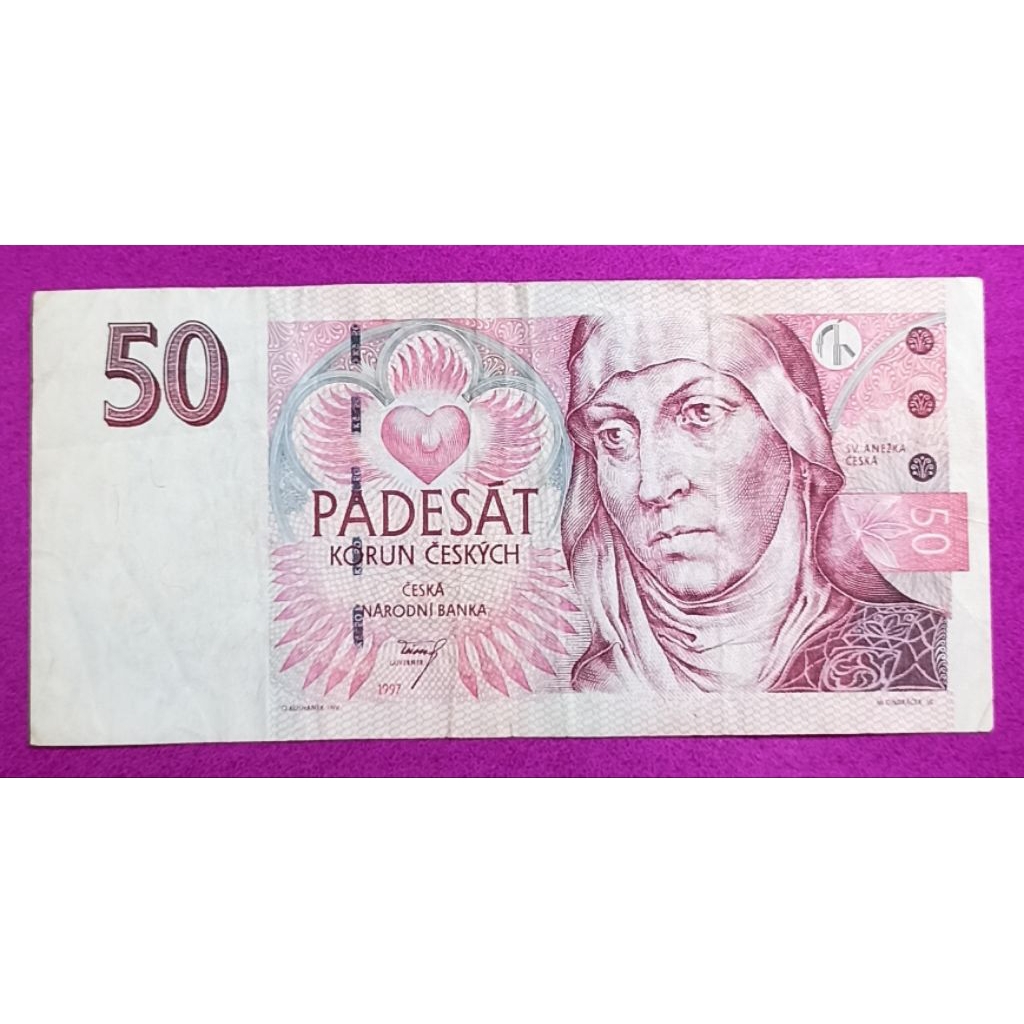 UANG KERTAS CHEKO 50 KORUN