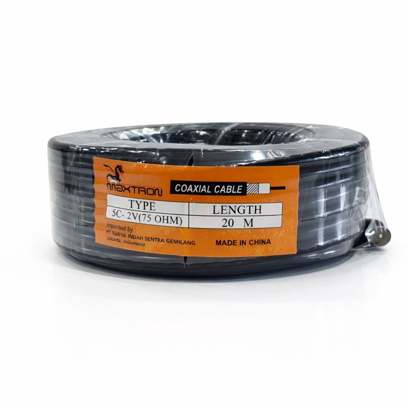 Kabel Antena TV MAXTRON 20 Meter - Kabel Antena Standar SNI