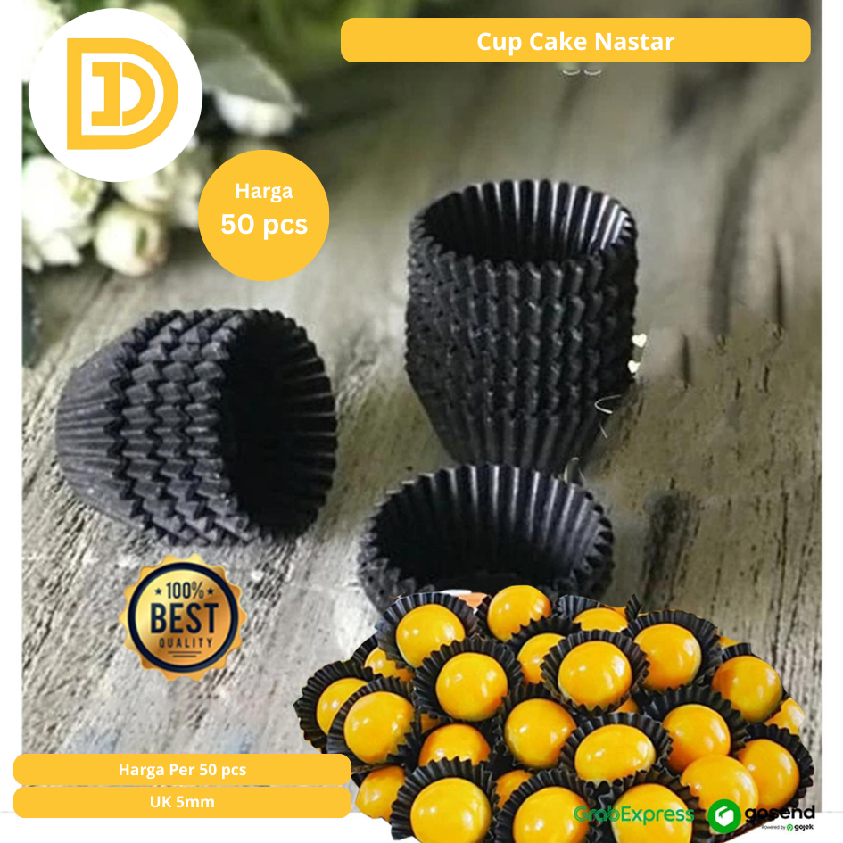 Cup Kertas Nastar Hitam Cupcake Paper Kue Kecil Cake Cases Koko Krunch Coklat Cornflake dll Anti Min