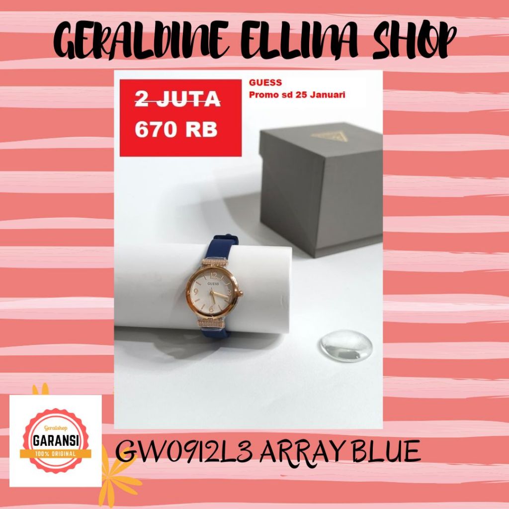 SALE Jam tangan wanita GUESS watch original store 100% seri GW0912L3