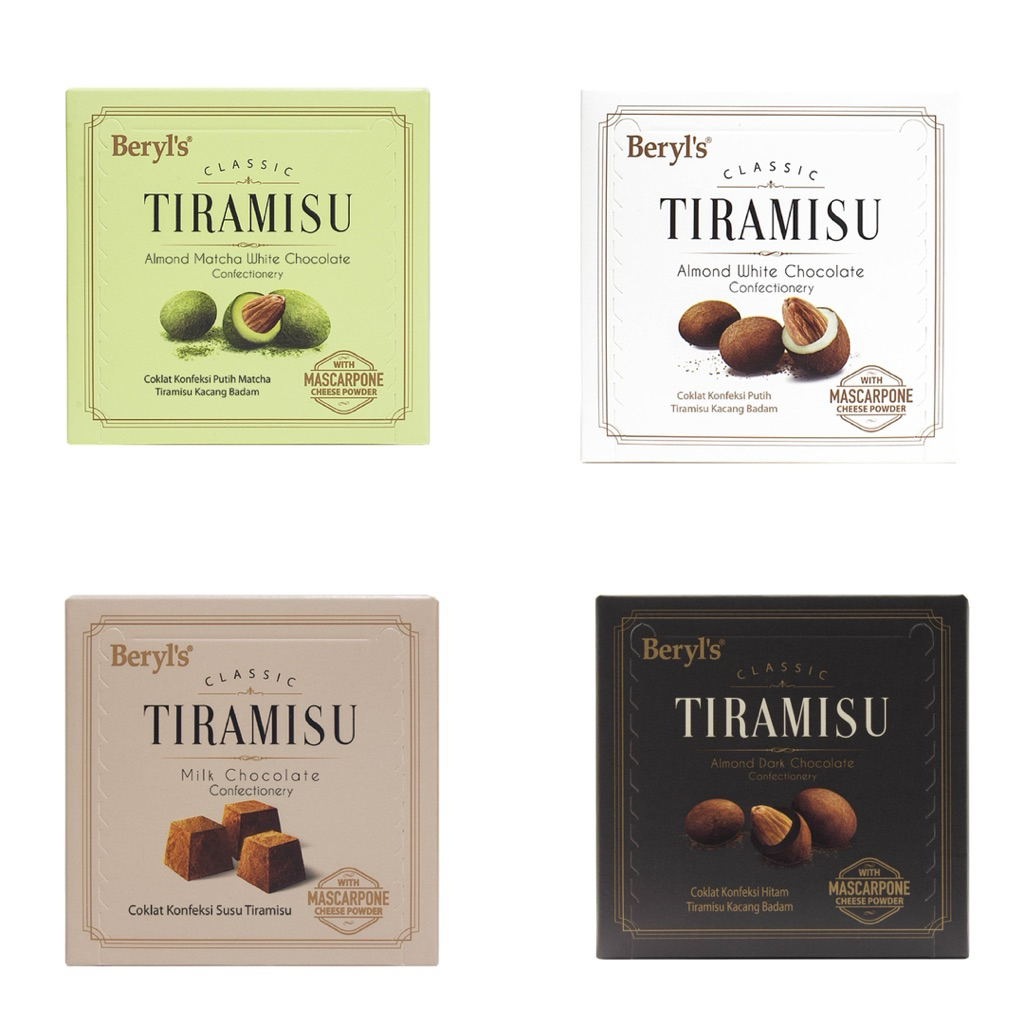 Beryl’s Classic Tiramisu Dark Chocolate / Milk Chocolate / Almond White / Matcha Confectionery ORIGI