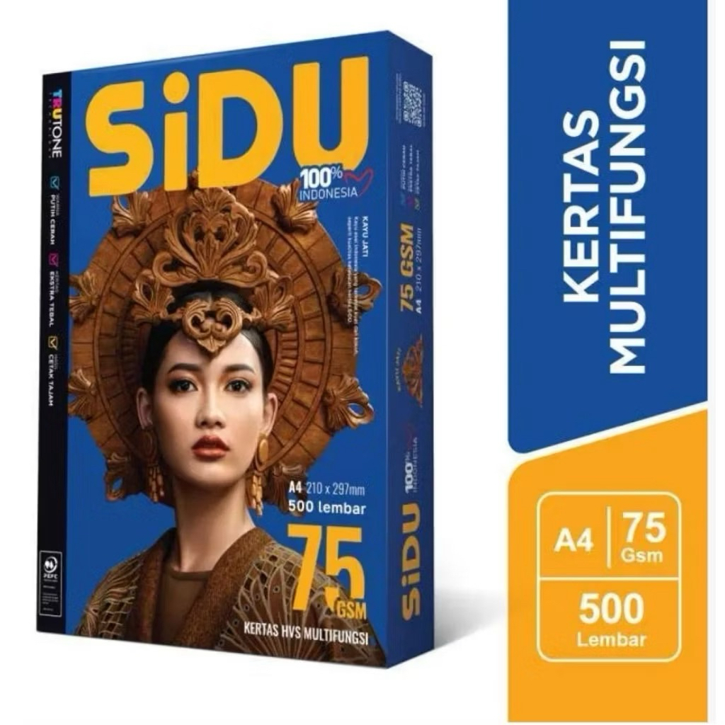 Kertas A4 75 gram SIDU